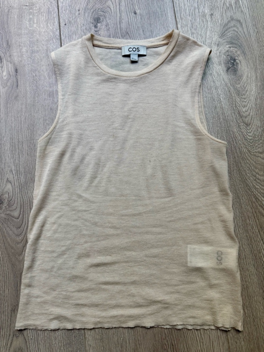 COS Beige Knit Sleeveless Top